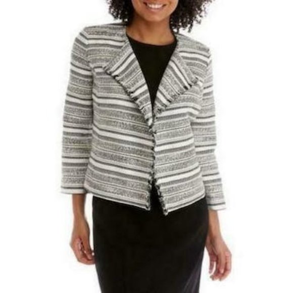 Kasper Stripe Tweed Jacquard Jacket - Picture 1 of 1